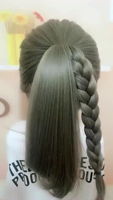 学辫头发视频,打造时尚发型教程