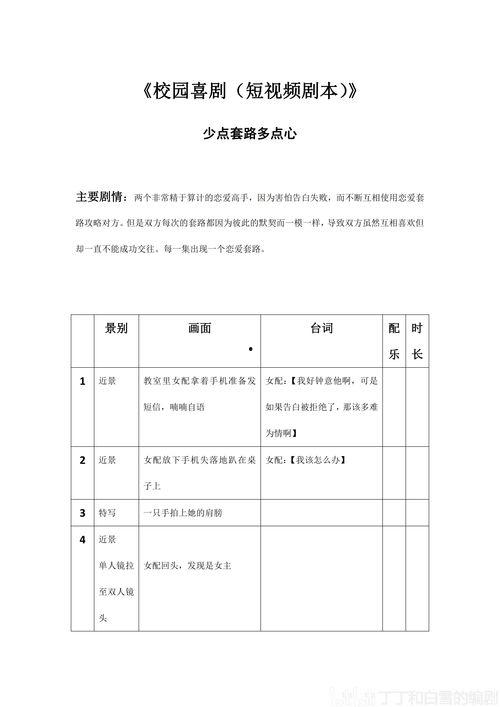 校园短视频剧本,演绎青春风采，记录成长瞬间